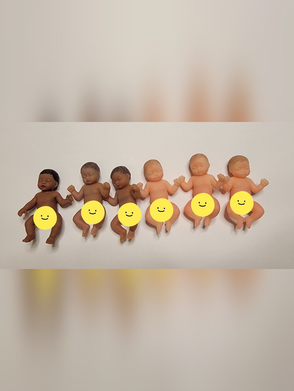 Mini Babies Brand Miniature Reborn Dolls Lot of 6 Diverse Skin Tones